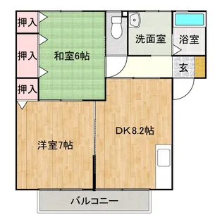 フォレスト伊勢丘 B棟【1階】の間取り