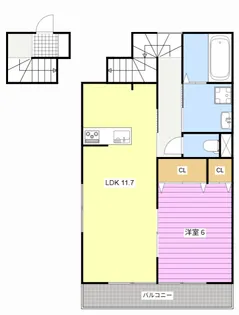 キャレフルール【2階】の間取り