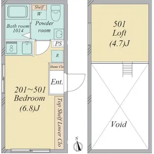 BESTA亀有【5階】の間取り