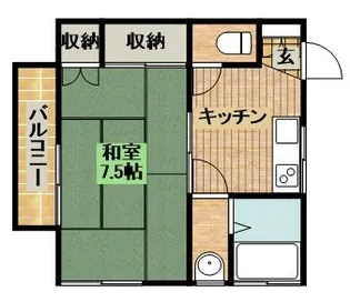 ハイツイシハラ【1階】の間取り