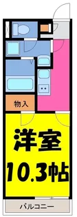 埼玉県川越市新富町2【アパート】の間取り