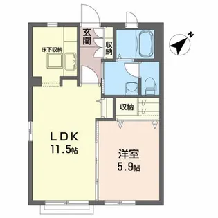 メゾン・ド・オクラホマ V【1階】の間取り