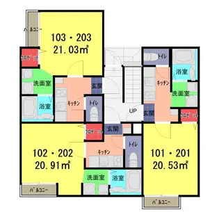イースタンスカイ大和田【2階】の間取り