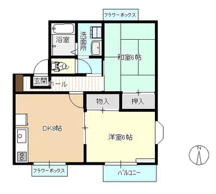 グランデュール勝瀬 B棟【1階】の間取り