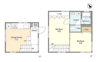 東京都港区高輪1【アパート】の間取り