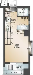 エンクレスト大博通り【3階】の間取り