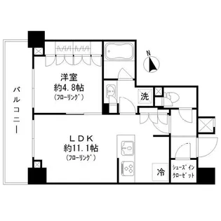 パークリュクス蒲田1丁目【2階】の間取り
