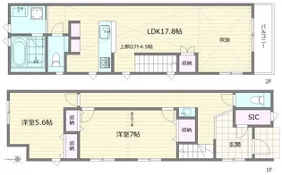 東京都国立市東4【一戸建】の間取り