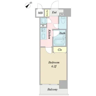 プロシード都立大学【8階】の間取り
