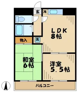 グリーンハイム瓜生【3階】の間取り