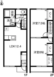 茨城県常総市内守谷町きぬの里2【一戸建】の間取り