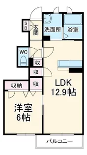 リベルテ武蔵浦和【1階】の間取り