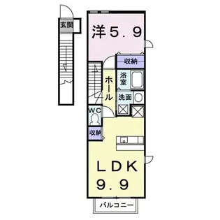 レフィナード フロール エフ【2階】の間取り