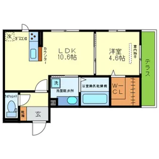 ヴィアーレ北町【2階】の間取り