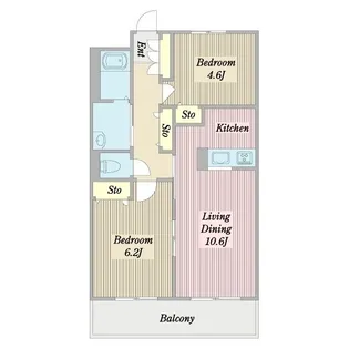 グラン・セルシオール【2階】の間取り