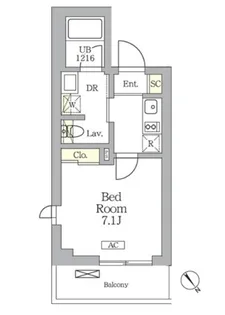 グランパーク千駄ヶ谷レジデンス【2階】の間取り