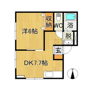 メゾンパルジュII【2階】の間取り