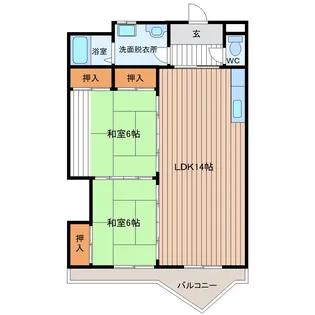 パークサイドクリヤマ【2階】の間取り
