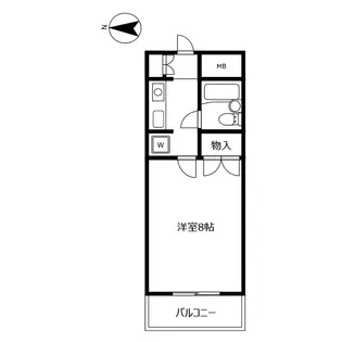朝日プラザ中央通【3階】の間取り