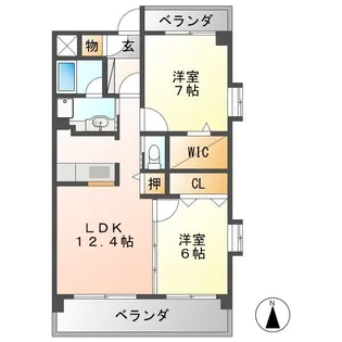 CATTLEYA II【1階】の間取り