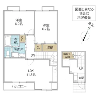 リバーサイド K【2階】の間取り