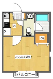 フラワーハウス野村【1階】の間取り