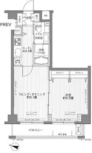 メゾンカルム西新宿【5階】の間取り