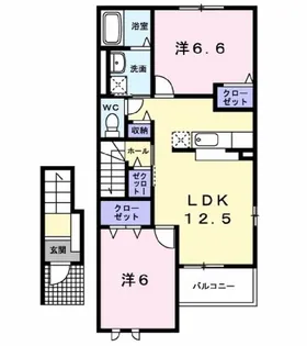 グッドリッチジオパレスD【2階】の間取り