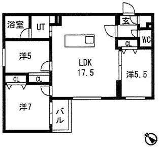 WELL RESIDENCE【3階】の間取り