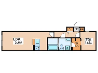 AGRACES小竹向原【3階】の間取り