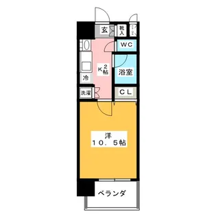 鶴舞パークヒルズ【6階】の間取り