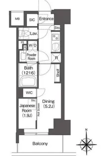 コンフォリア東新宿【3階】の間取り