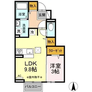 Dーroomシンメイ【1階】の間取り
