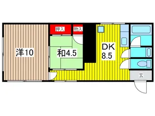 八木橋ワラビマンション【2階】の間取り
