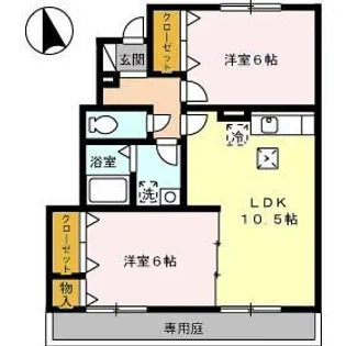 花音 B棟【1階】の間取り