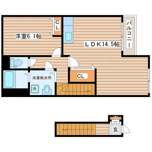 サンコート北原A棟【2階】の間取り