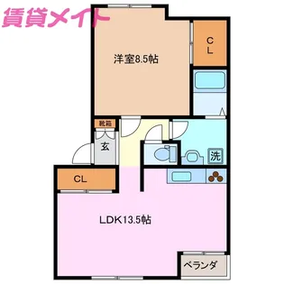 ヴィスコンティ・N【2階】の間取り