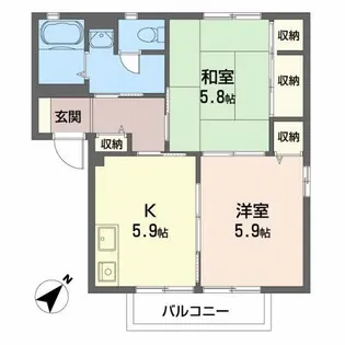 パステル・コート B【2階】の間取り