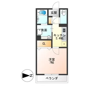 ディアコート五日町【2階】の間取り