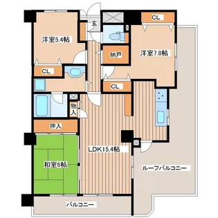 Kコーポ八乙女【6階】の間取り