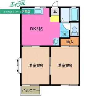 ネオハイツオークA棟【2階】の間取り
