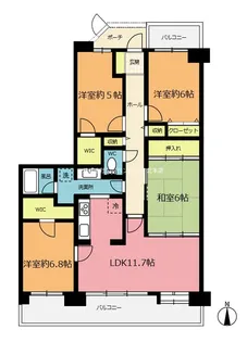 サンマンション北本2号棟【2階】の間取り