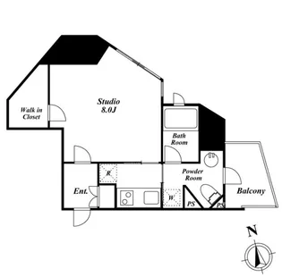KDXレジデンス神楽坂通【4階】の間取り
