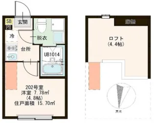 フェリシテ東小岩【2階】の間取り