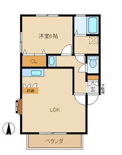 コーポJusty【2階】の間取り