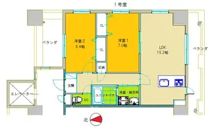 フランドール【3階】の間取り
