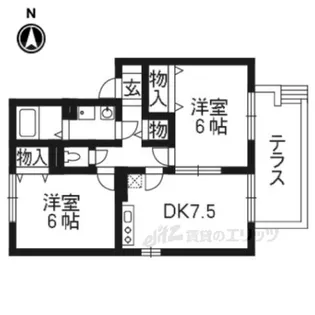 クレール山之上【1階】の間取り