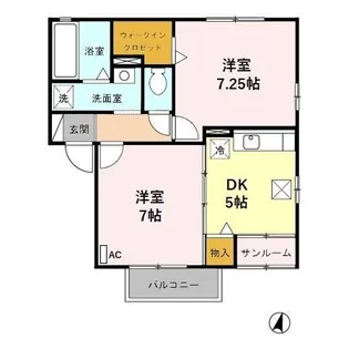 ダイワサーブル B【1階】の間取り