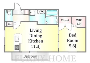 PIXIE LEE【2階】の間取り