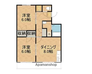 ファミールミヤカワ【2階】の間取り